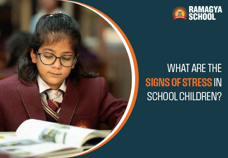 What are the signs of stress in school children?